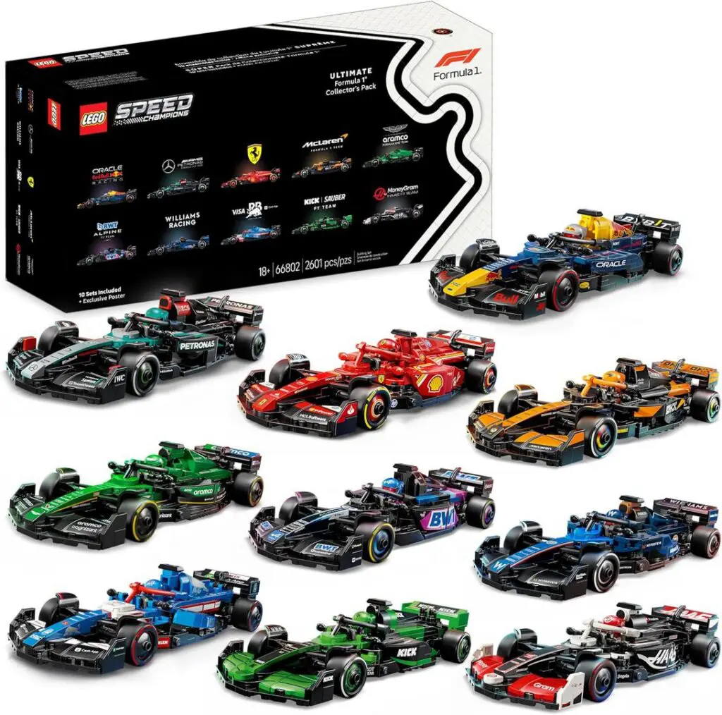 Assorted LEGO Formula 1 race cars