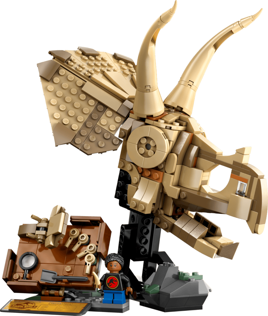 Triceratops LEGO display set and character