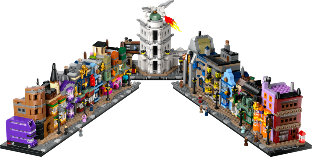 LEGO model of a vibrant urban street