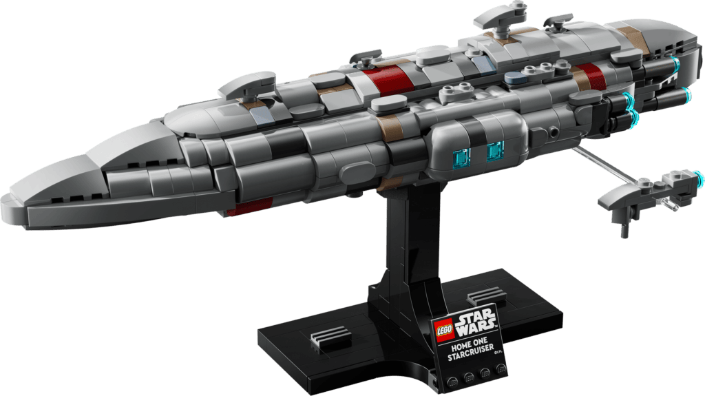 Star Wars spaceship model with LEGO bricks