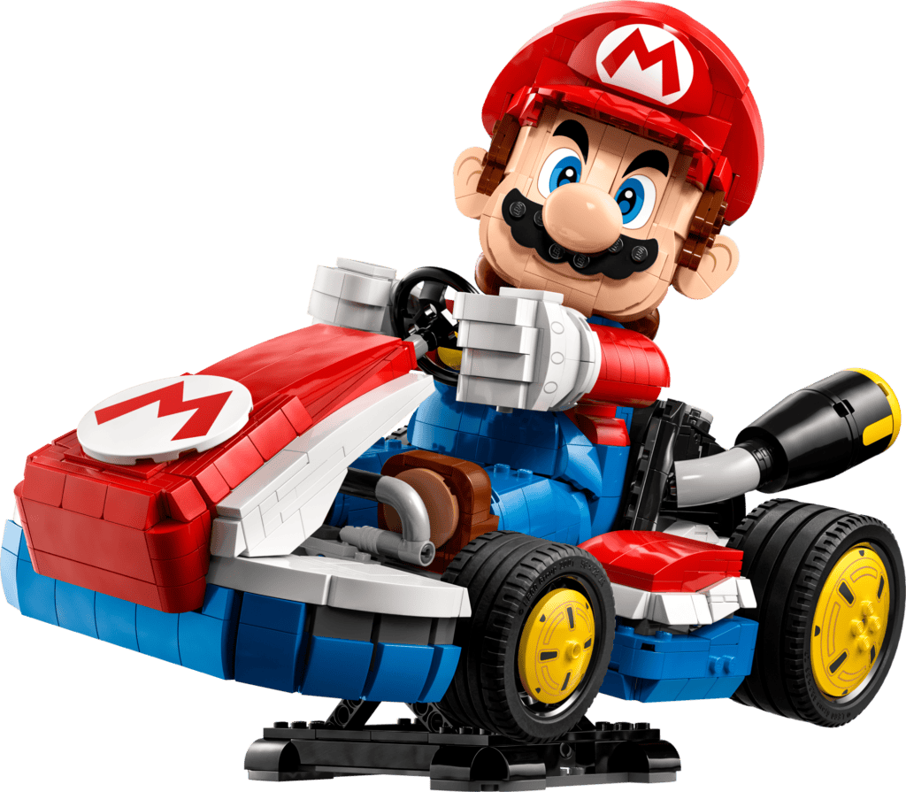 Mario-themed LEGO kart toy