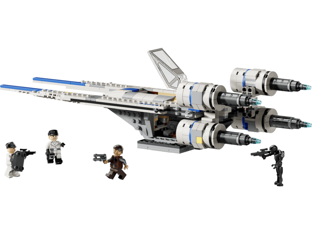 Toy spaceship and characters