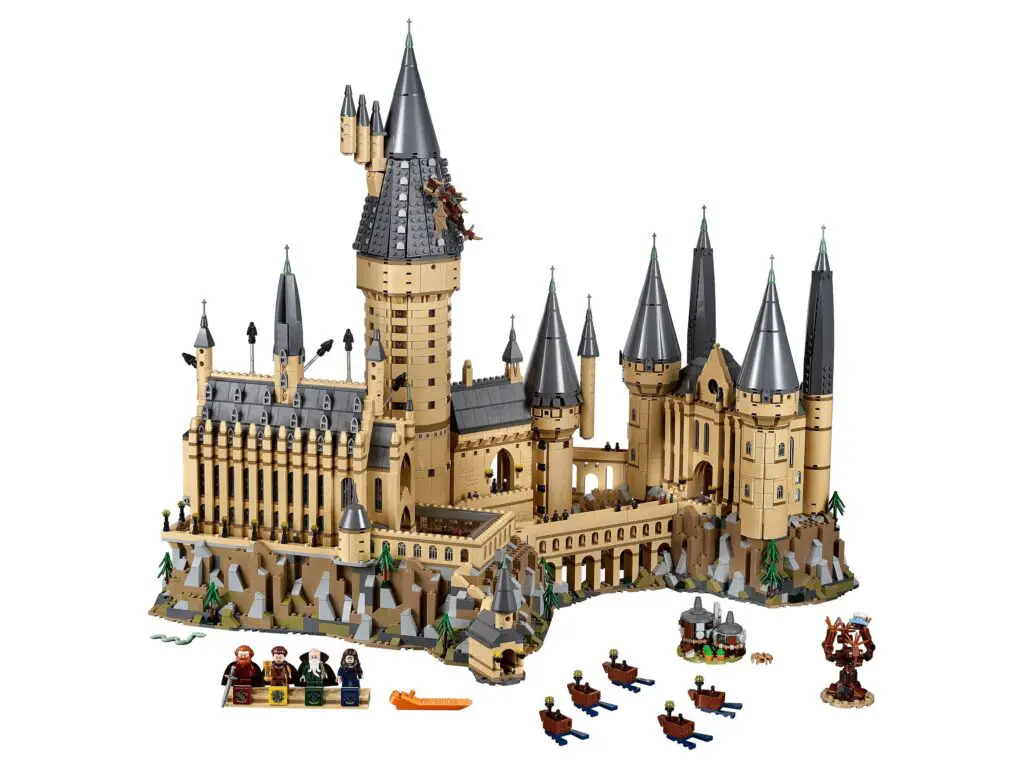 Detailed LEGO castle set and characters