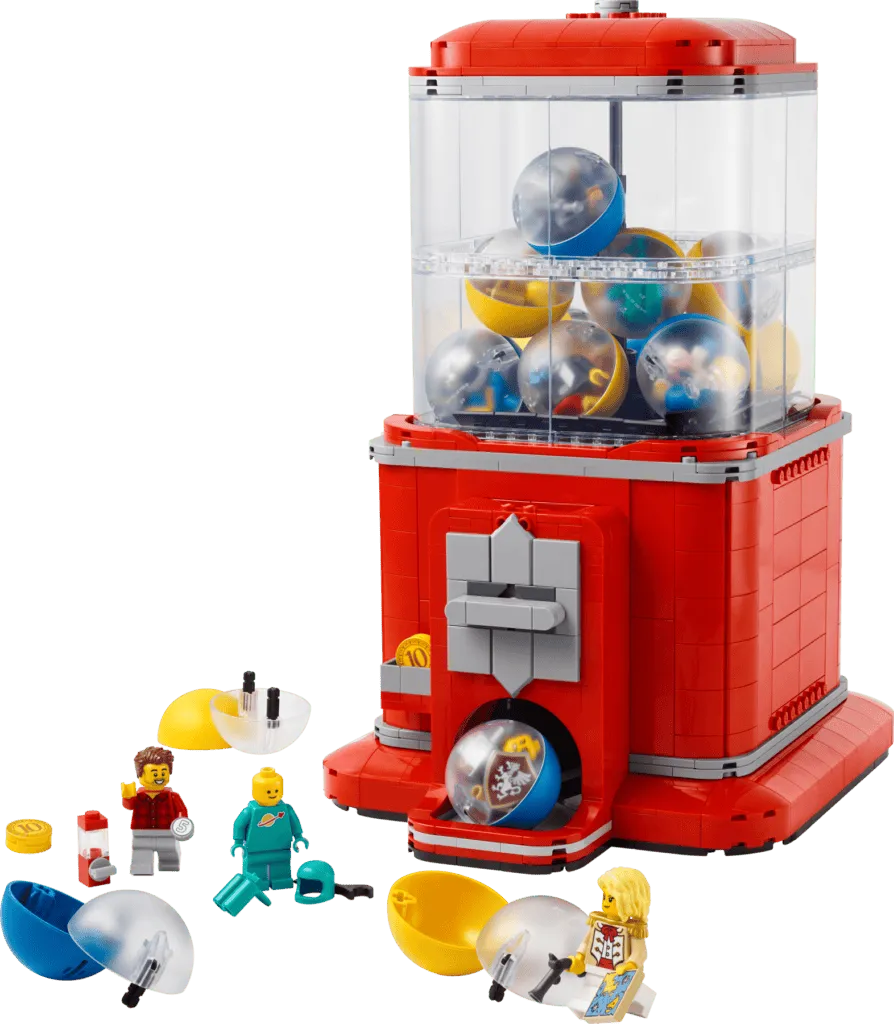 Toy capsule machine with LEGO characters