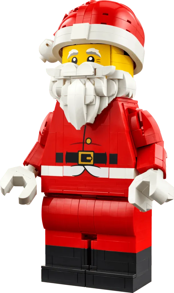 Red-suited LEGO Santa figure