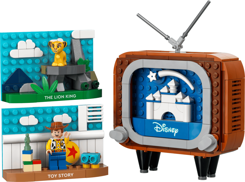 LEGO Disney scenes with retro TV
