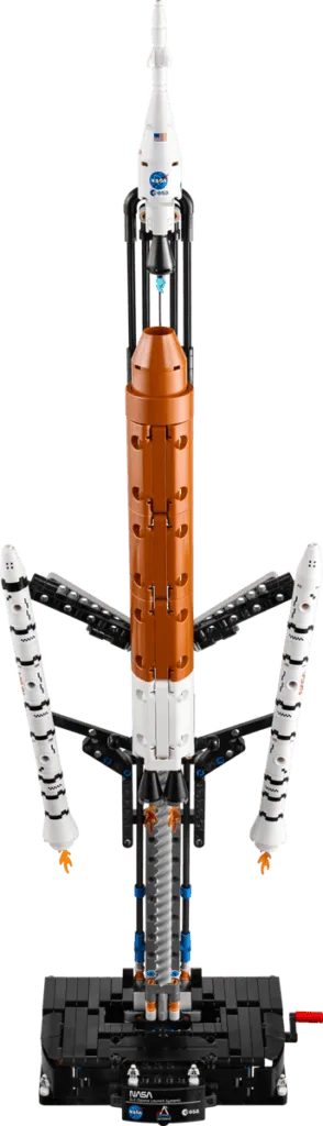 Detailed space shuttle model on stand