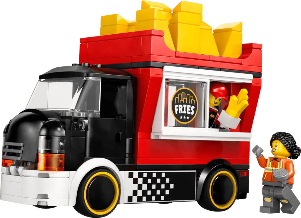 LEGO fries truck with customer minifigure