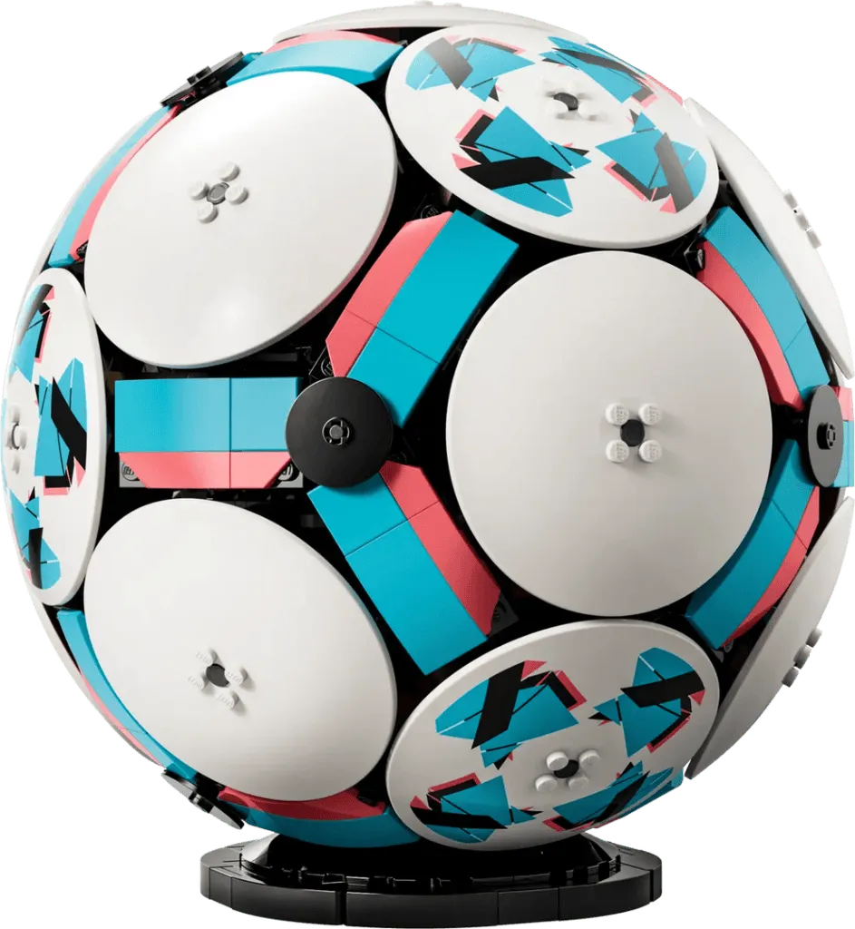 Modern spherical sculpture with circular designs