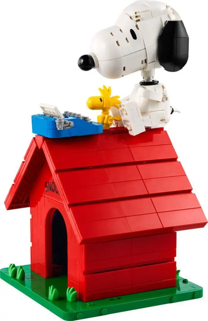 Snoopy's red doghouse with friends
