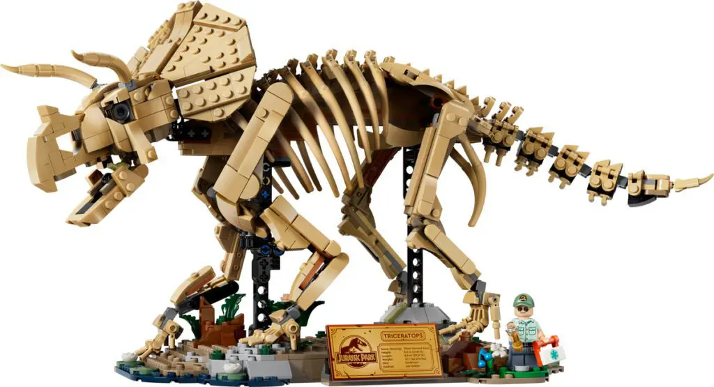 Triceratops LEGO model and figurine