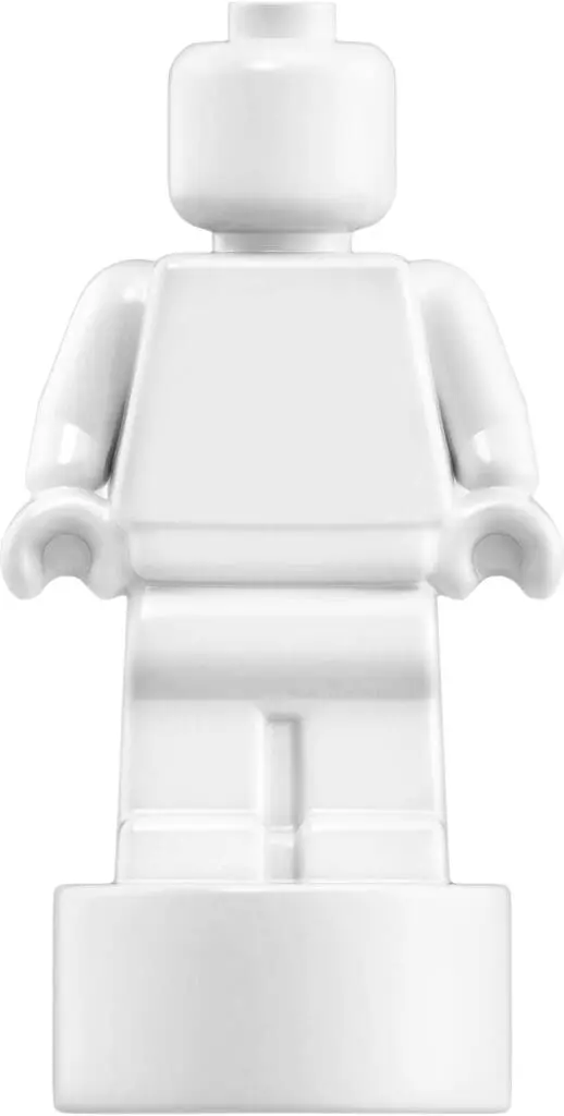 Minimalist white toy figurine