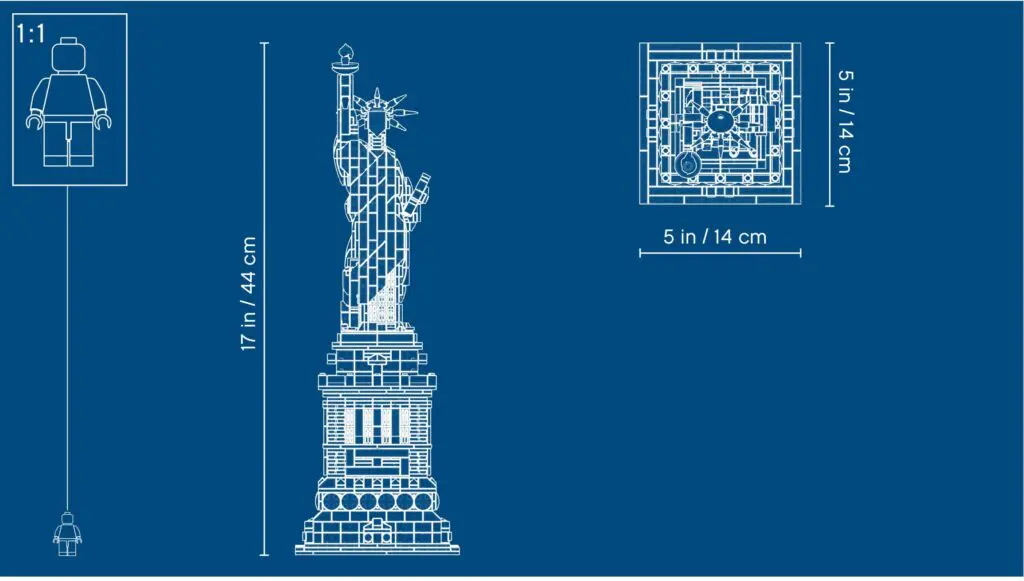 LEGO Statue of Liberty blueprint