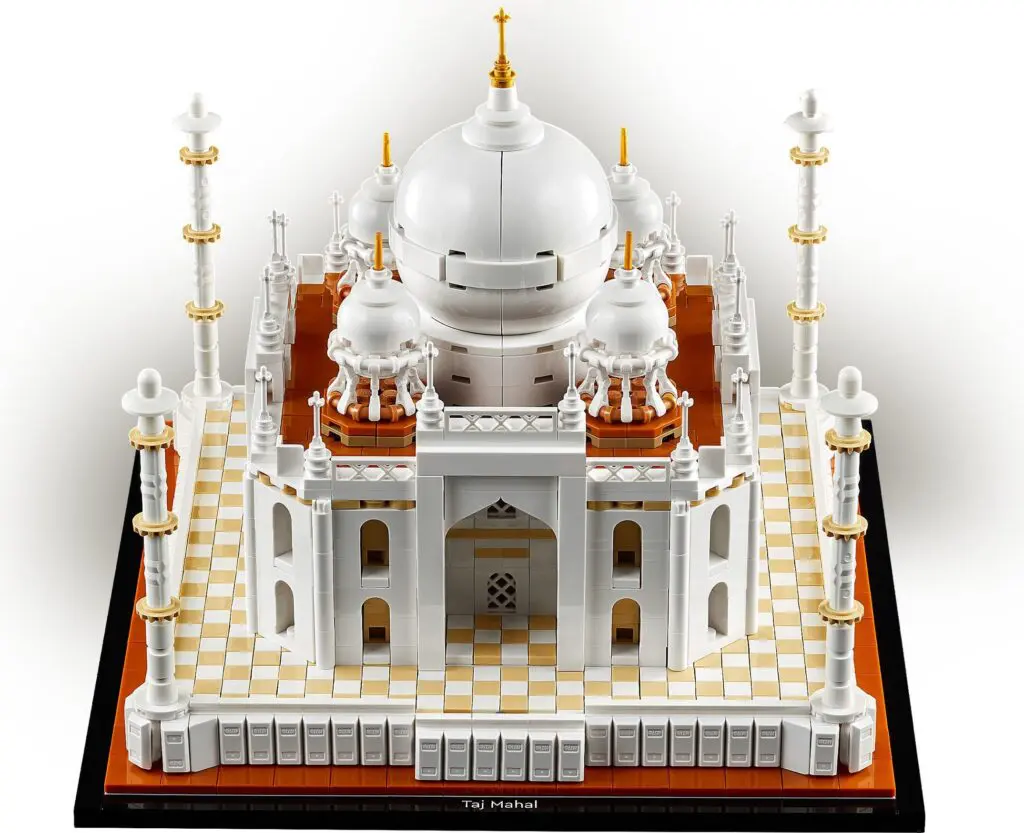 Miniature white Taj Mahal replica