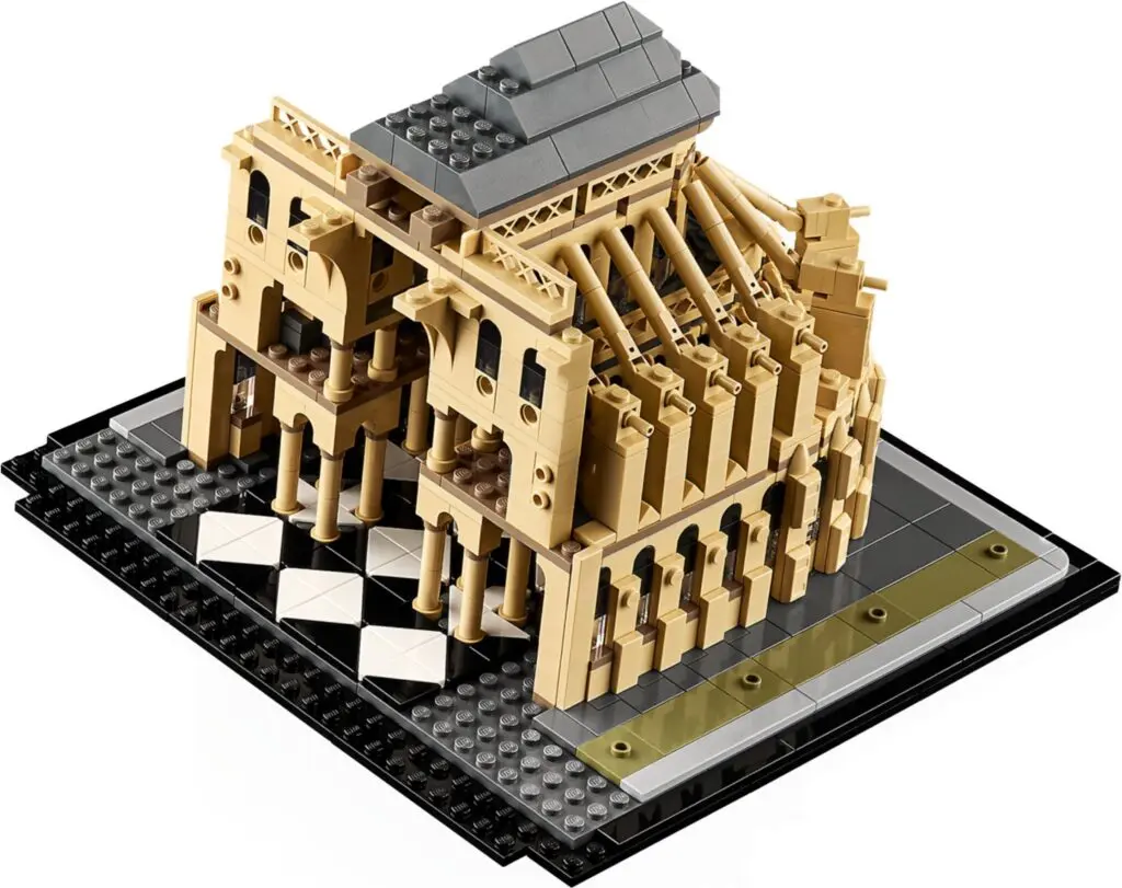 Detailed LEGO architecture set display