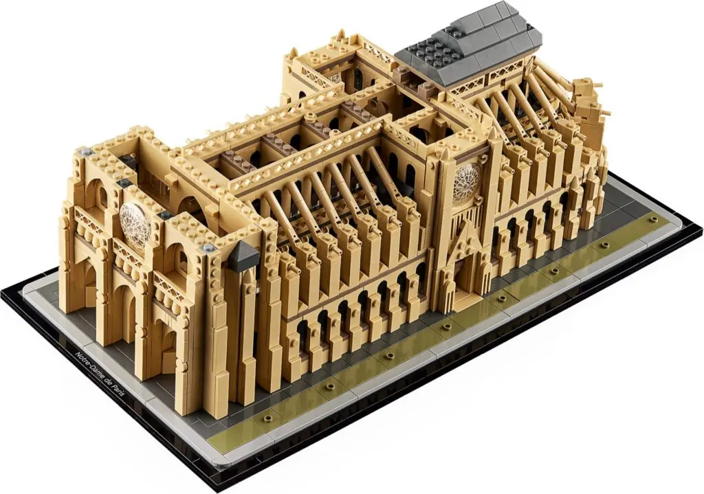 Miniature cathedral made of Lego bricks