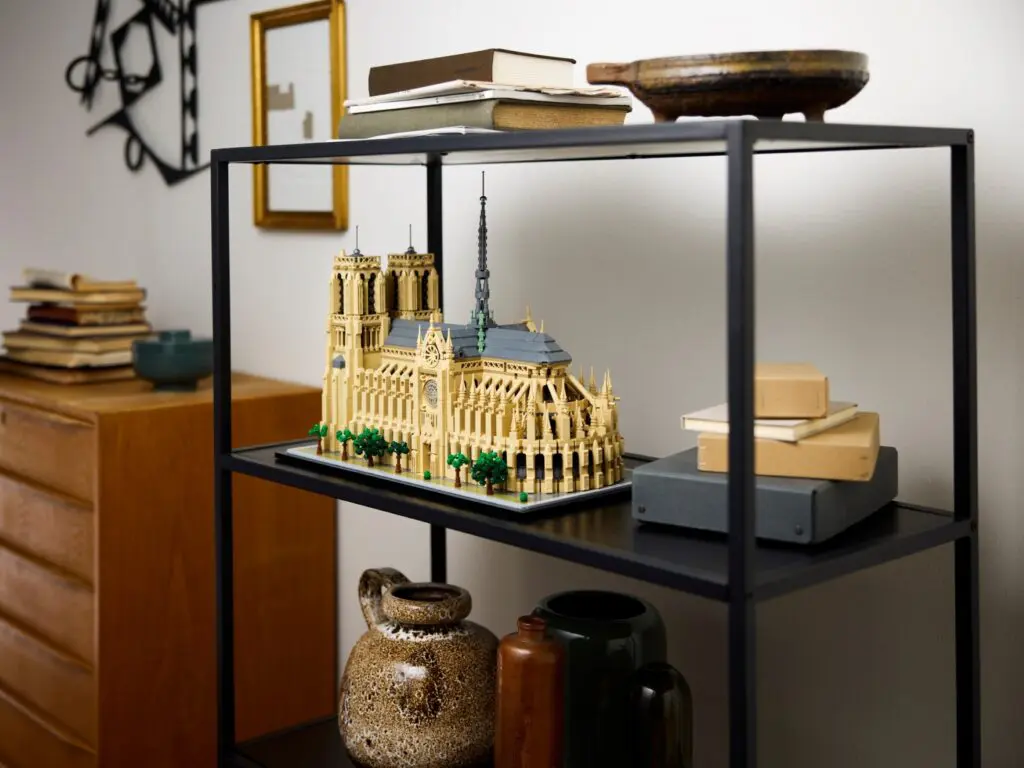 Books and decor on modern shelving