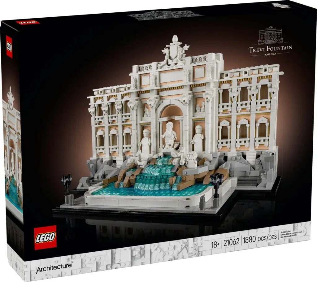 LEGO set featuring Trevi Fountain model