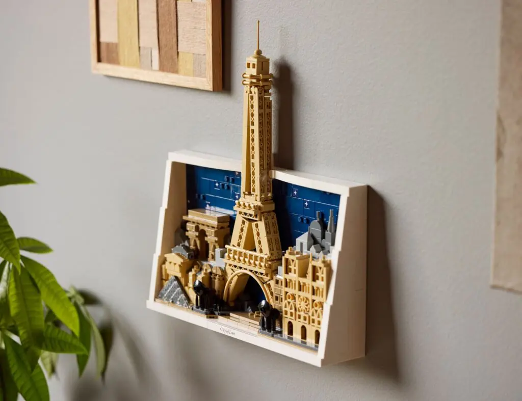 LEGO Eiffel Tower wall display