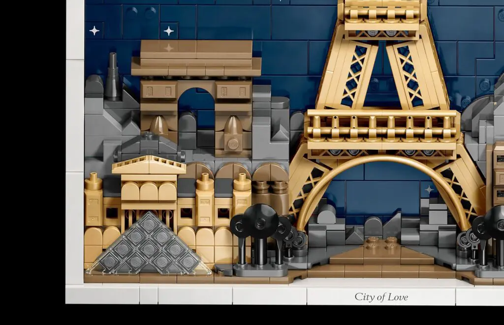 Miniature Paris skyline in Lego