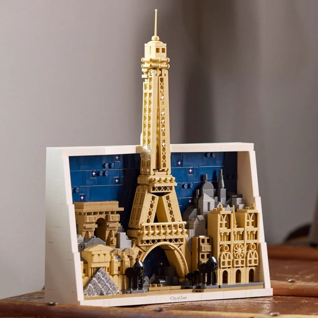 Detailed LEGO replica of Eiffel Tower