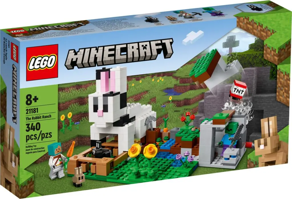 LEGO set featuring Minecraft-themed build