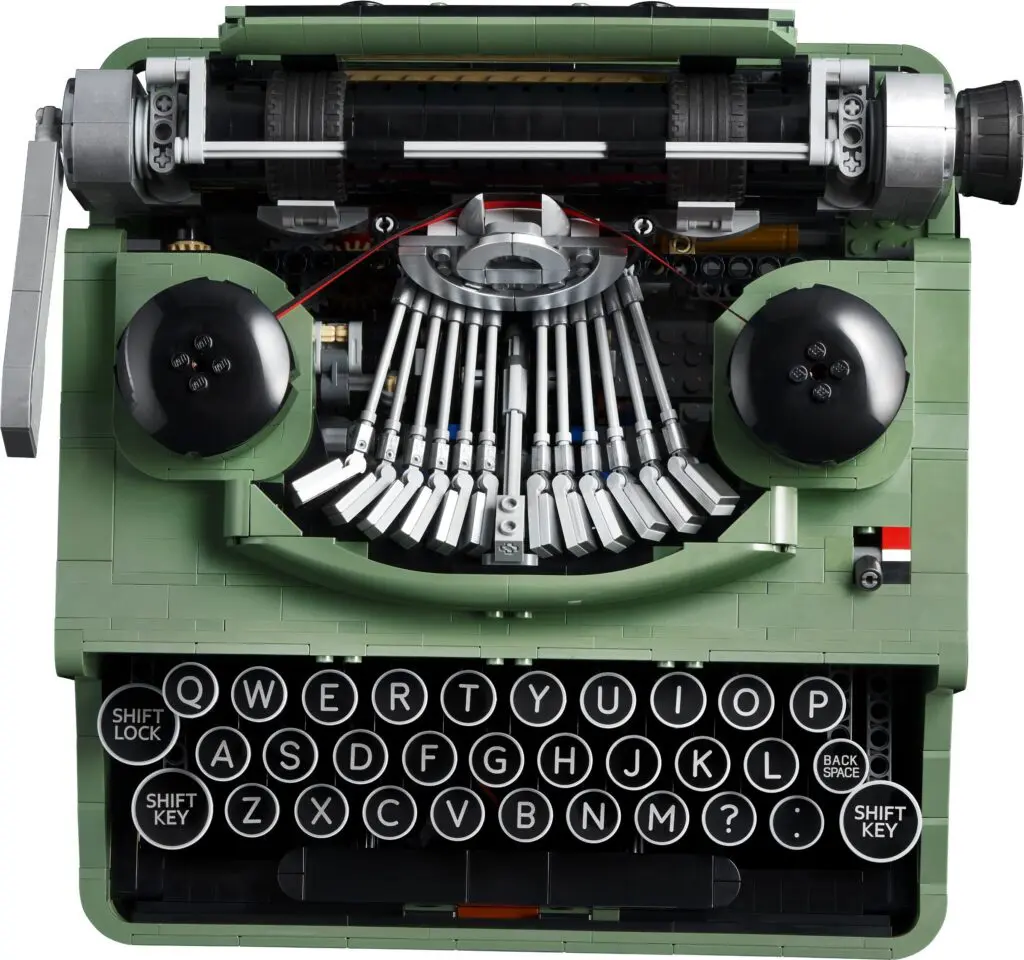 Vintage-style Lego typewriter with round keys