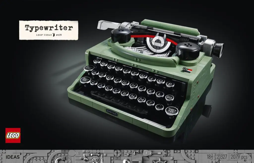 LEGO Ideas green typewriter kit