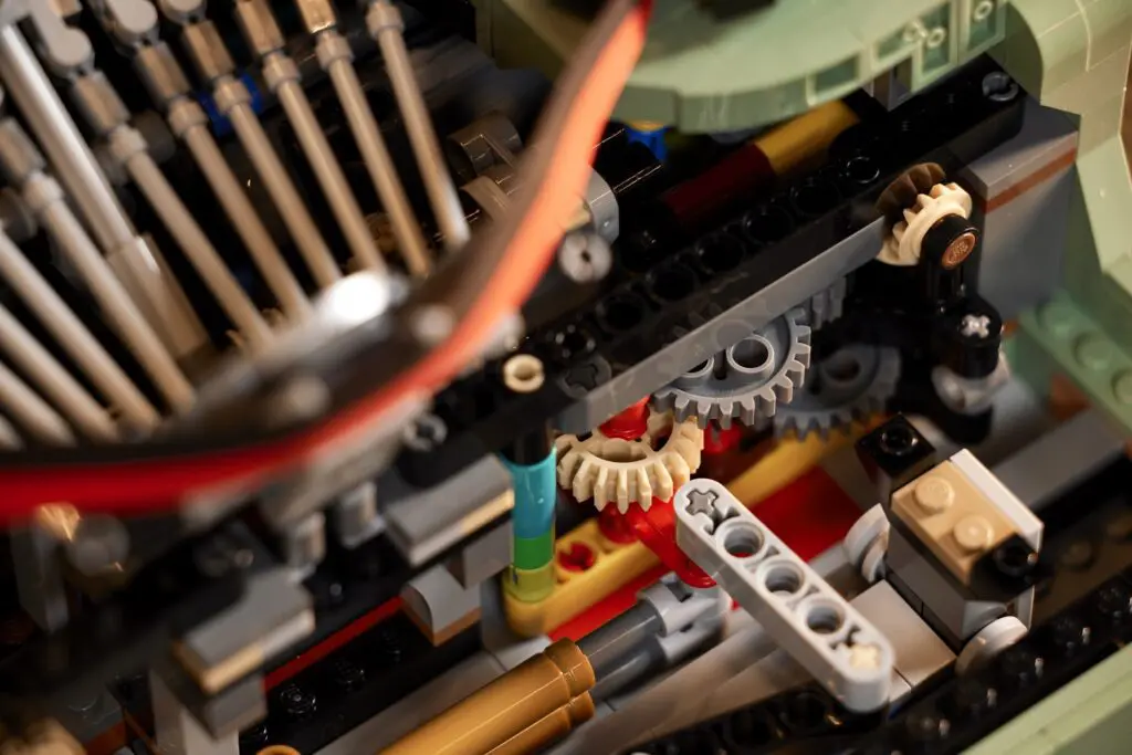 Detailed gears in LEGO build