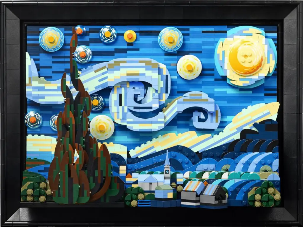 Lego recreation of Van Gogh's Starry Night
