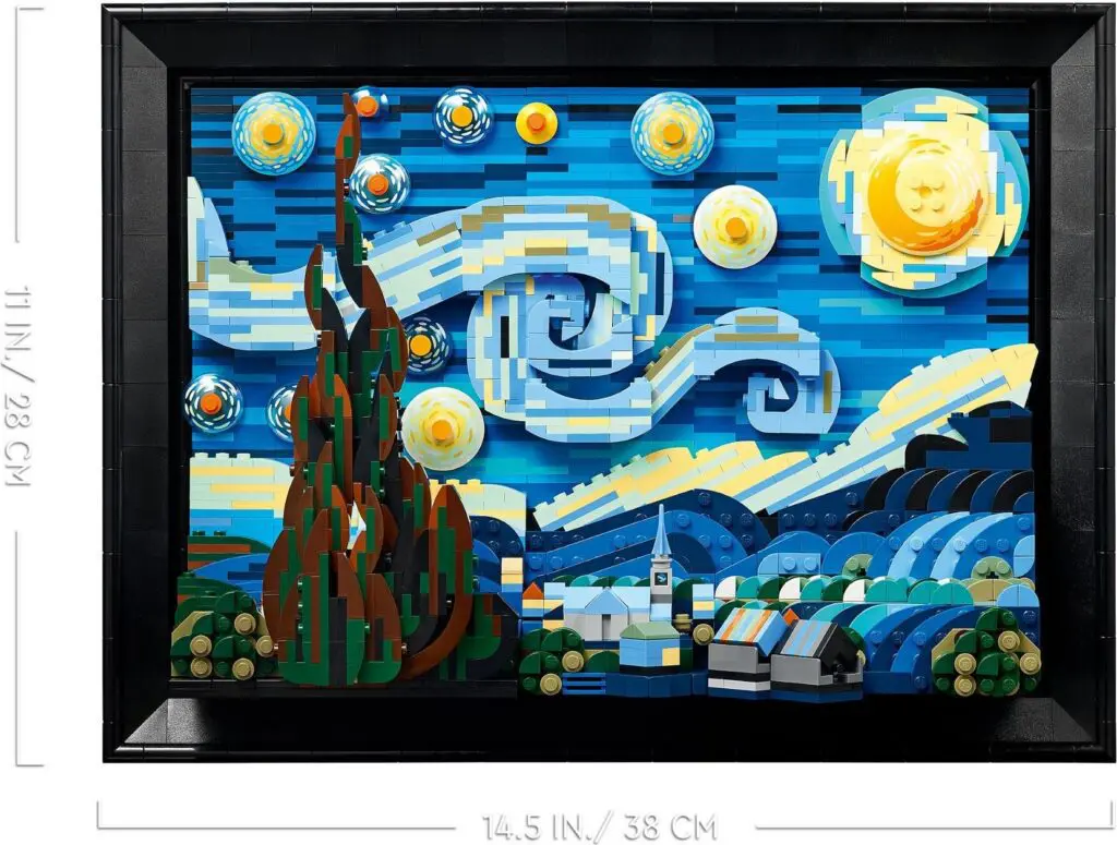 Van Gogh's Starry Night in LEGO bricks