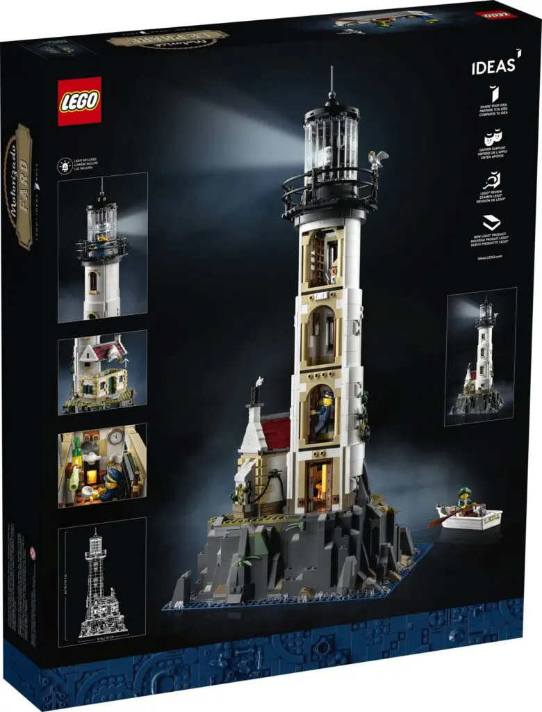 LEGO Ideas lighthouse kit display