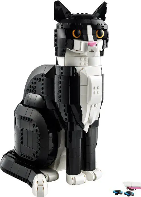 LEGO black and white cat model