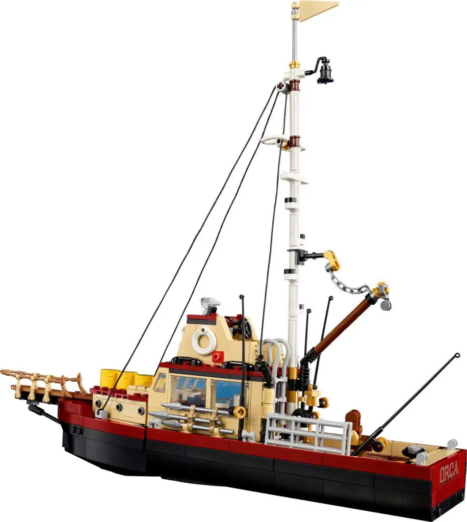 Toy boat model with mast