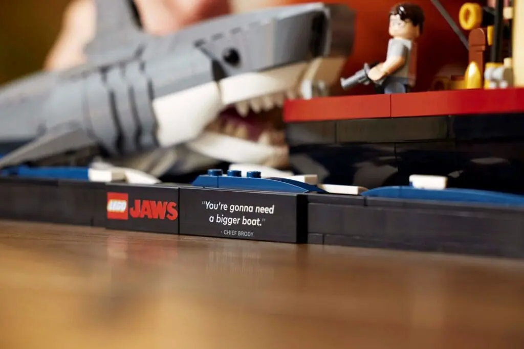 LEGO Jaws shark scene close-up
