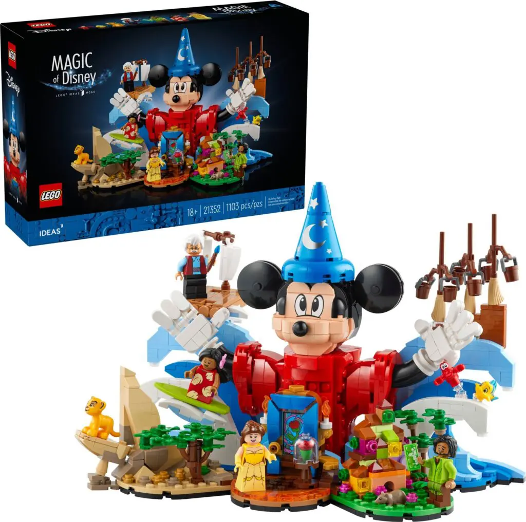 Mickey Mouse LEGO wizard set display