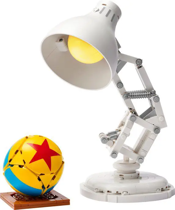 Articulated lamp beside a starry ball