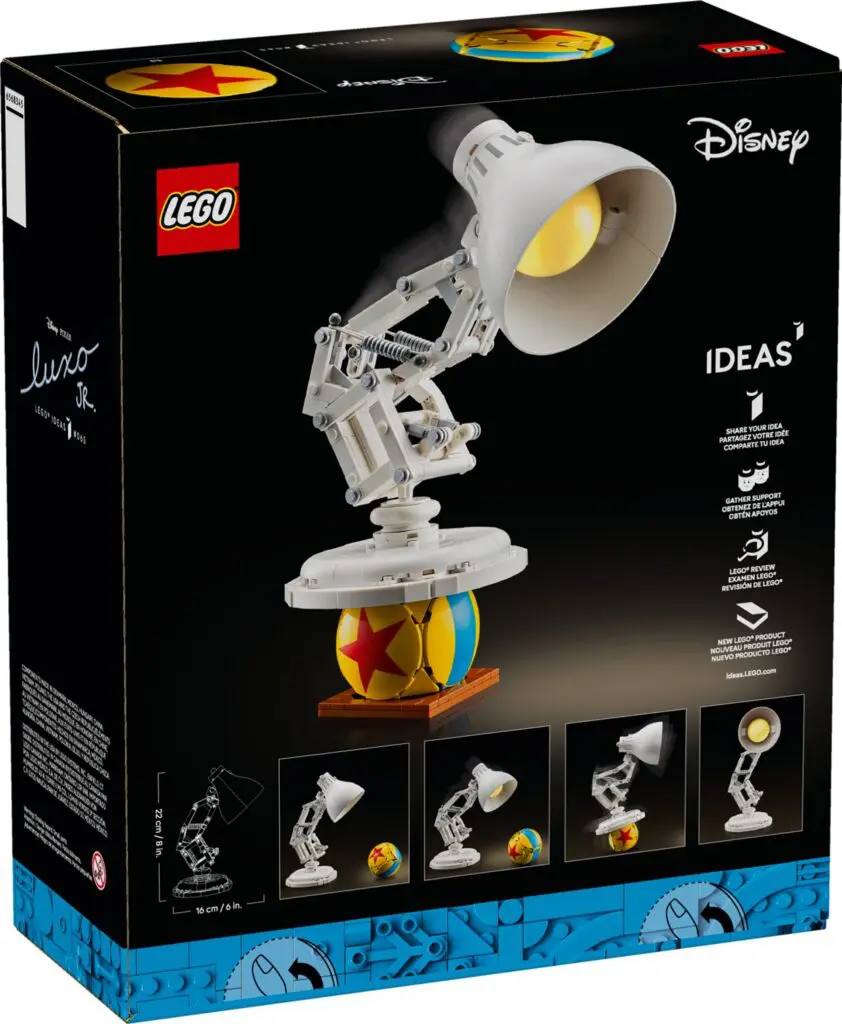 LEGO Disney Pixar lamp set box