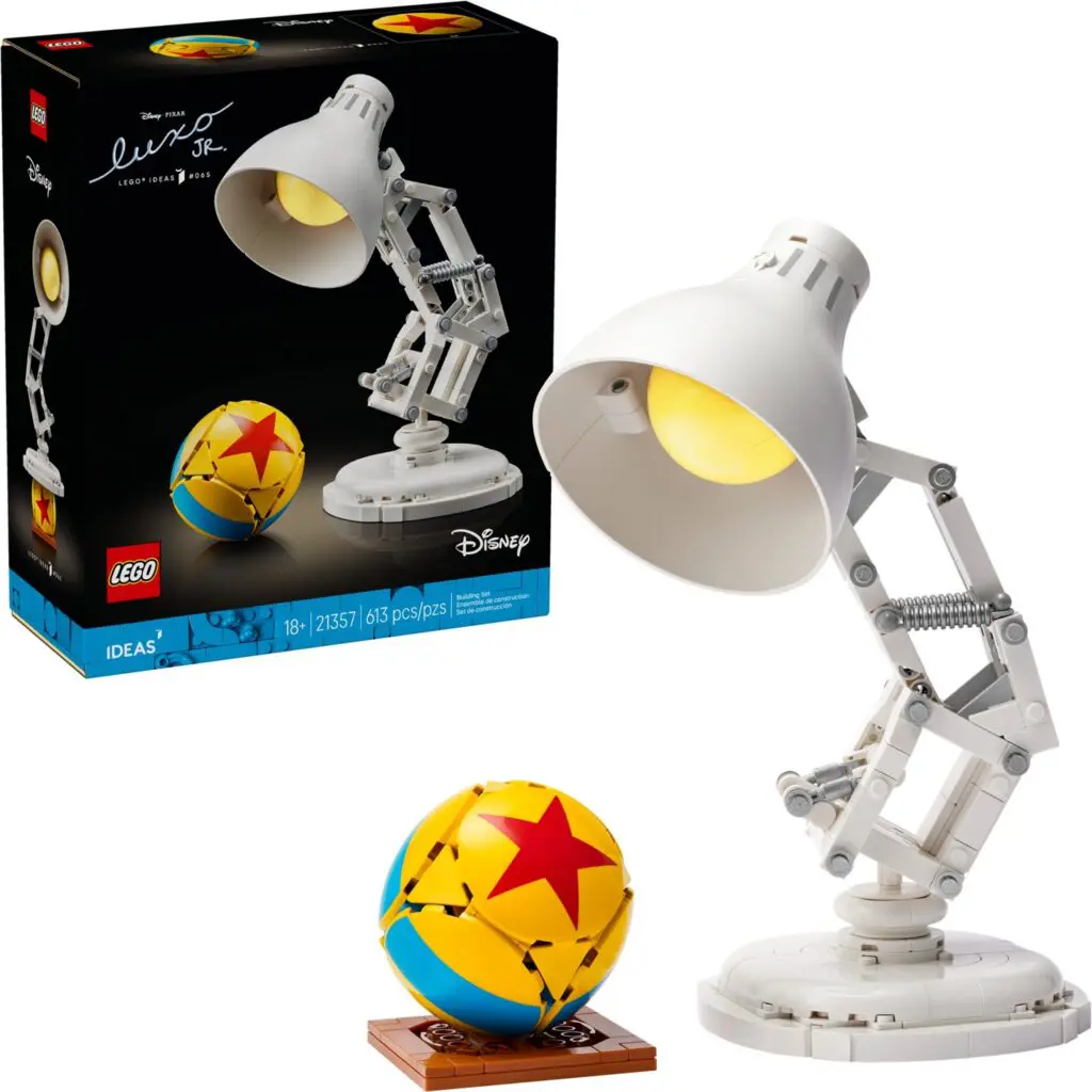 Pixar-inspired LEGO lamp and ball