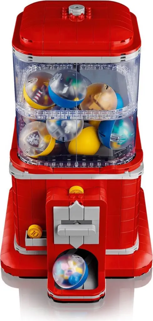 Capsule toy dispenser with colorful balls