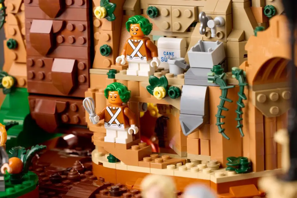 Miniature candy factory with Lego figures