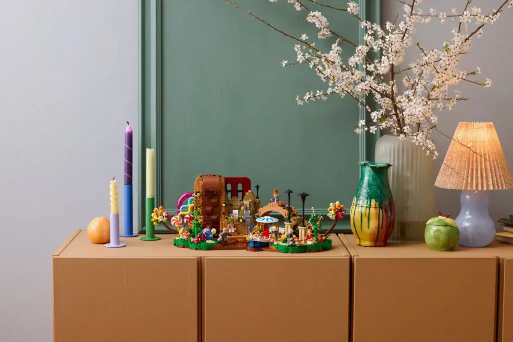 Vases and candles on display table