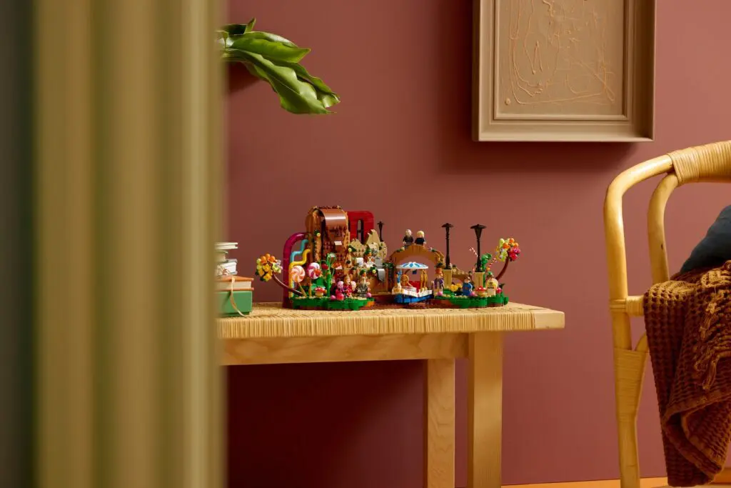 Decorative LEGO set in living space