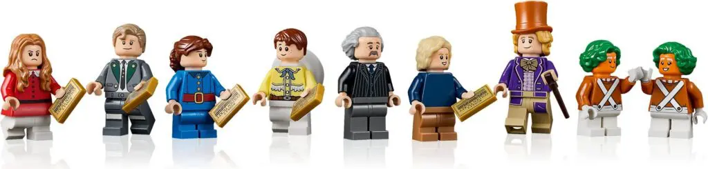 LEGO figures in a row
