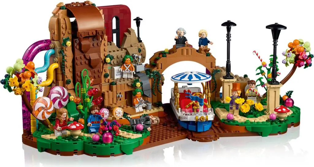Decorative Lego scene with vibrant candy details