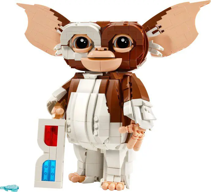 Brown and white Lego figure holding device