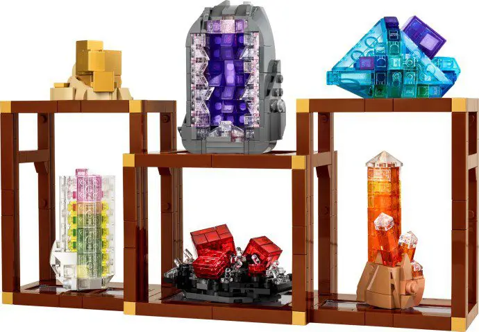 LEGO gem collection display