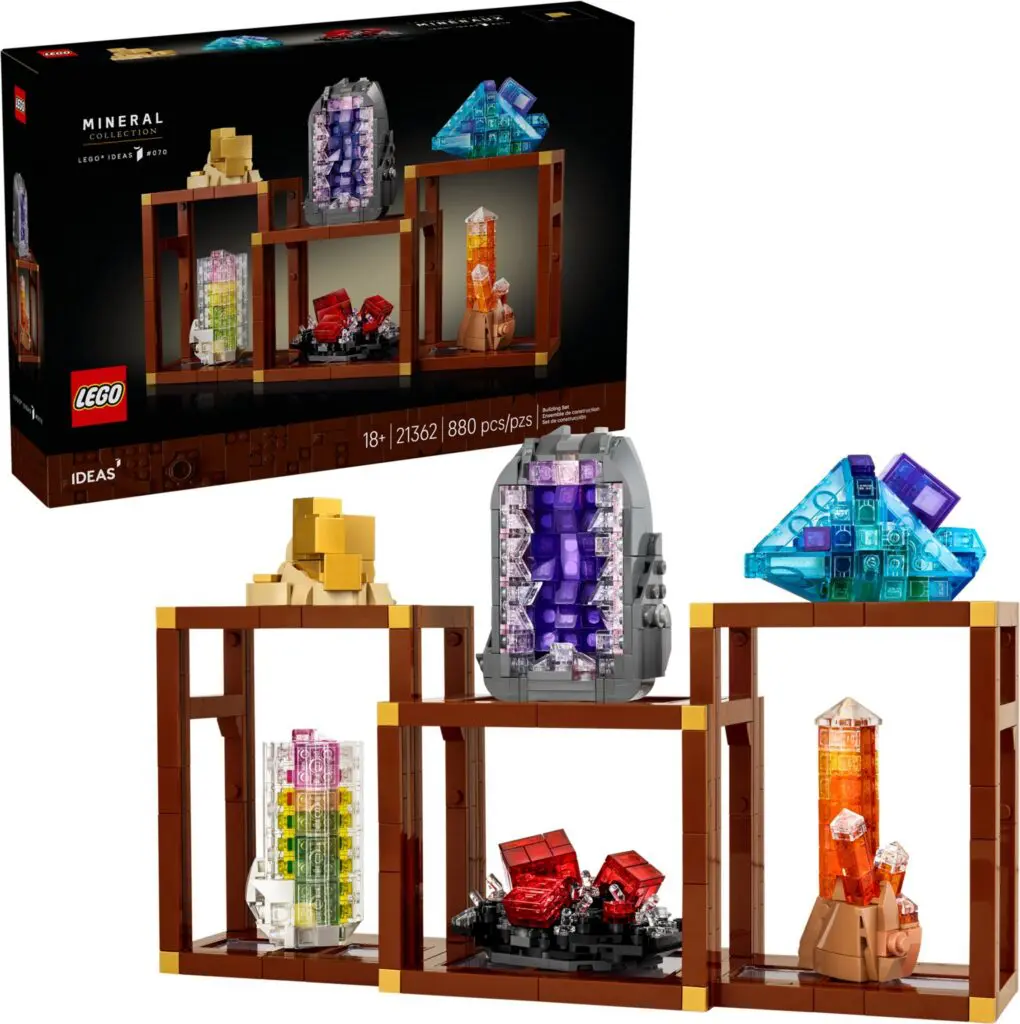 Mineral-themed LEGO set with vibrant gems
