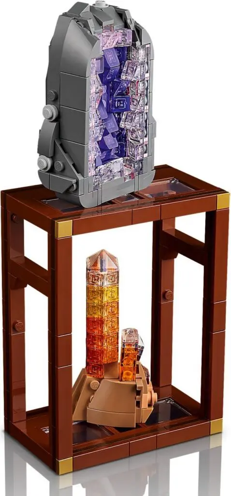 LEGO structure featuring rocks and minerals