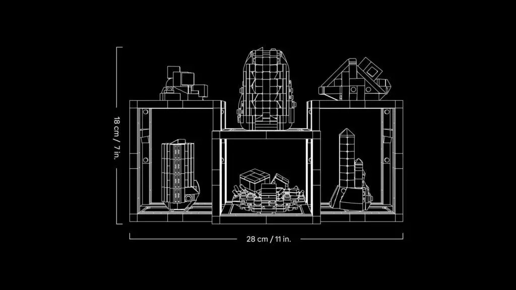 Architectural design with dimensions displayed